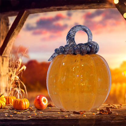 The Curio Trunk Hand Blown Glass Pumpkins