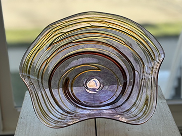 MORNING RISE  HAND BLOWN GLASS BOWL