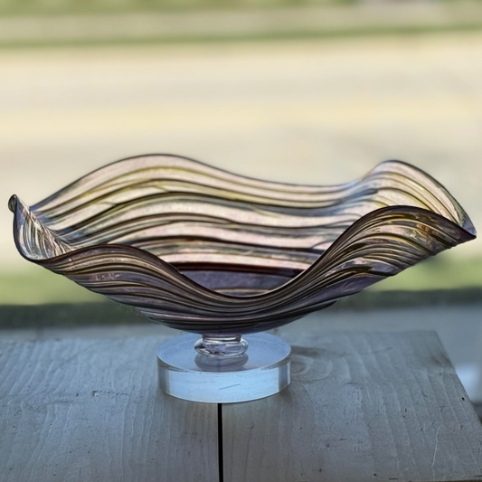 MORNING RISE  HAND BLOWN GLASS BOWL