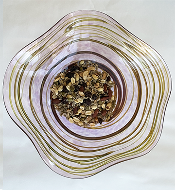 MORNING RISE  HAND BLOWN GLASS BOWL