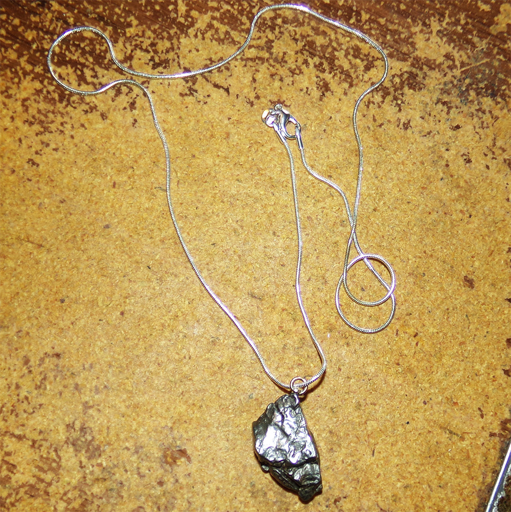 Iron Meteorite Pendant Necklace