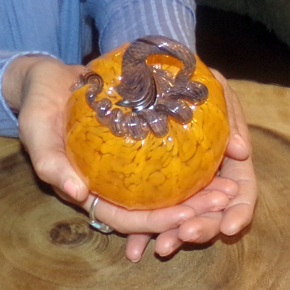 The Curio Trunk Hand Blown Glass Pumpkins