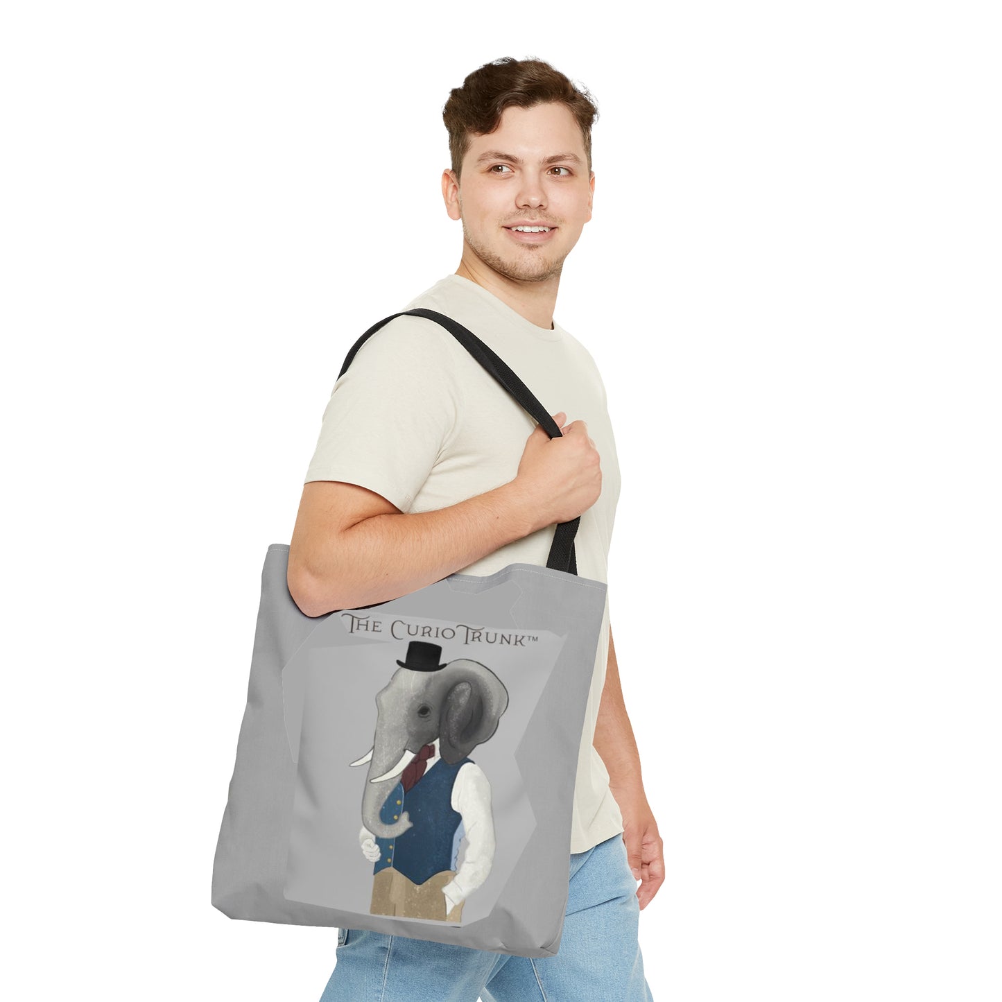 The Curio Trunk Eloise & Ethan Double Sided Tote Bag Grey