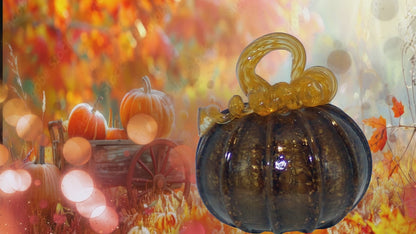 The Curio Trunk Hand Blown Glass Pumpkins